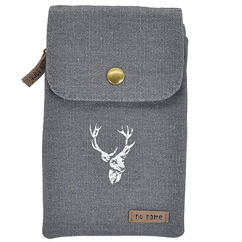 Handtasche Brusttasche Crossbag Handytasche Hirsch grau